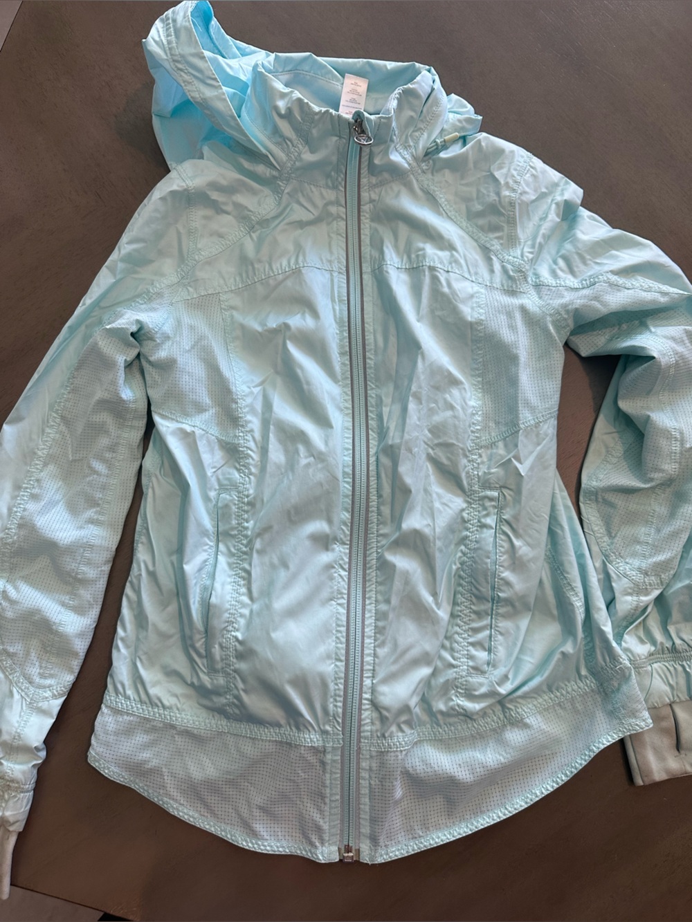 Ivivva Light Blue Hooded Kids Rain Jacket